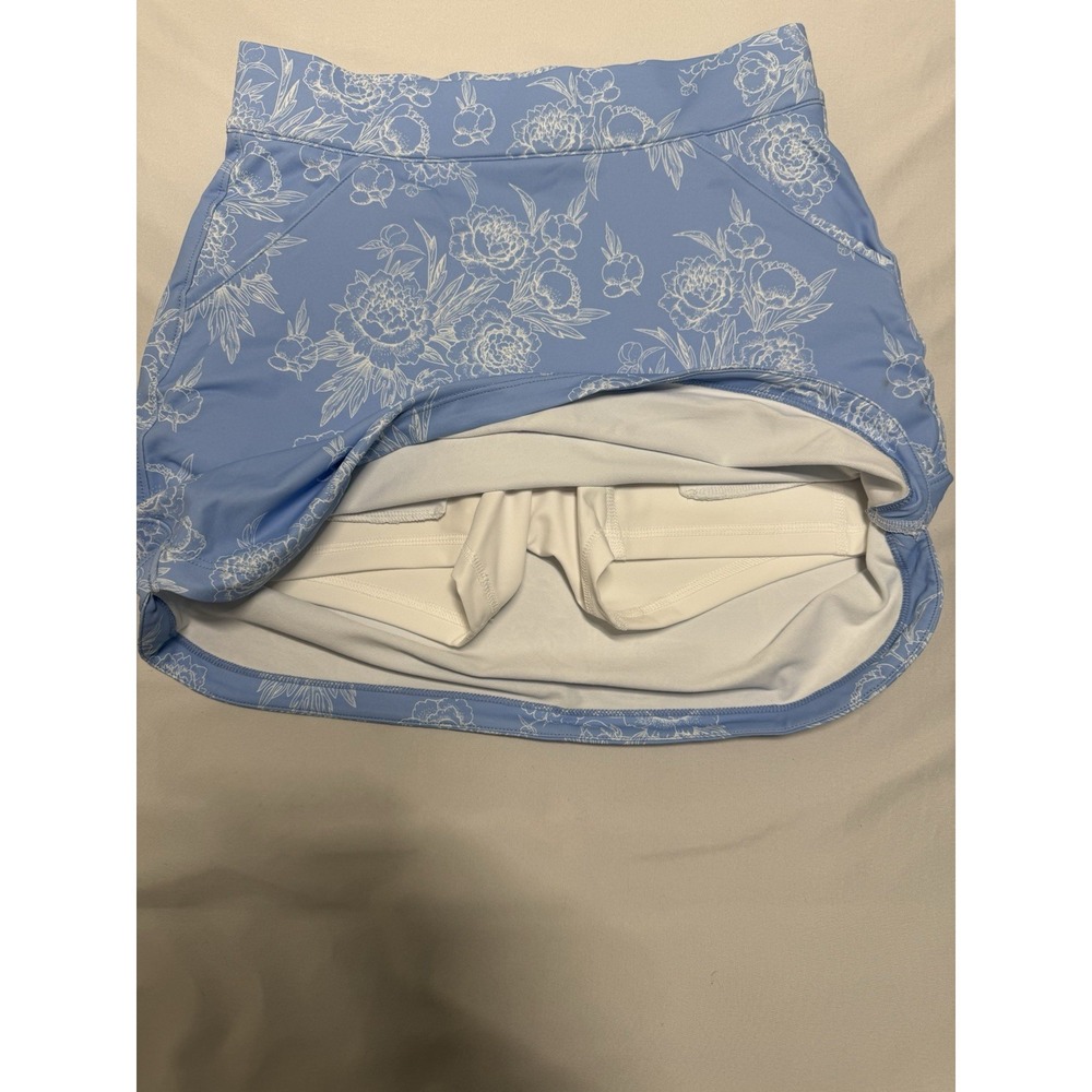 Peter Millar Women Size XS Floral Pattern Blue Golf UPS 50+ Skort MSRP $109 NWT - Picture 4 of 7